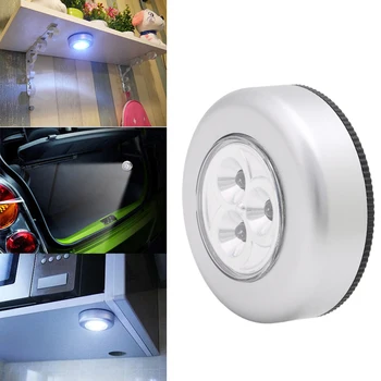 3 LED Touch Šviesos Stumti Lempos Naktį Lengvųjų Automobilių, Namų Sienos Kempingas Baterija