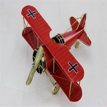 Derliaus Metalo Plokštumos Modelis Geležies Retro Orlaivių Sklandytuvas Biplanas Pakabukas Lėktuvo Modelis Žaislų Namuose Kalėdinė Dekoracija