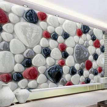Beibehang Užsakymą 3D grindų lipdukai Kūrybos 3D spalvų akmens, grindys, grindų filmas gali būti didesnis dešimt kartų tapetai