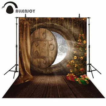 Allenjoy foto backdrops Medžio namas Kalėdų eglutė dovana vaikui klasikinis fonas photobooth naujagimiai, photocall originalus dizainas
