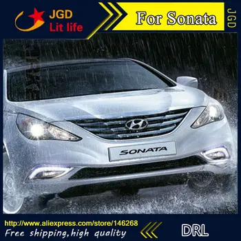 Karšto parduoti ! 12V 6000k LED DRL Dienos veikia šviesos Hyundai Sonata 2011-2012 Rūko žibintas, rėmelis, Priešrūkinis žibintas Super Balta