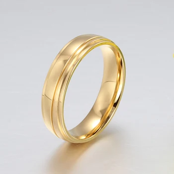 2016 Naujas Mados Aukso Spalvos, pora žiedus AAA+ Kubinis Cirkonis nerūdijančio plieno sužadėtuvių žiedą, moterims, vyrams