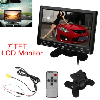 7 Colių Spalvotas TFT LCD Automobilinis Galinio vaizdo ĮRAŠYMO Monitor RGB Skaitmeninis Displėjus, 2 Vaizdo Įvesties Auto Reverse galinio vaizdo Atsarginės automobilių Stovėjimo aikštelė Stebėti