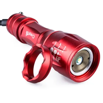 Naujas Stilius E18 CREE XML T6 2000LM Aliuminio Zoomable Cree Led Žibintuvėlis Žibinto Lemputė Šviesos AAA arba 1x18650 Baterija Raudona Korpuso