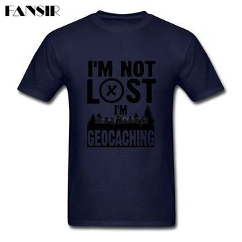 2017 Naujas Vasaros T-shirt Vyrai Berniukas aš Ne viskas Prarasta, esu Geocaching Vyrų Marškinėliai trumpomis Rankovėmis O Kaklo Vaikinai Drabužiai