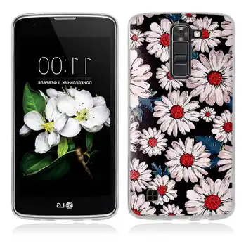 Mielas TPU Minkšto Silicio Telefono Dėklai LG K7/Duoklė 5 LS675/X210 X210DS Prabanga 3D Projektavimo Gėlių Dažytos Galinį Dangtelį Fundas