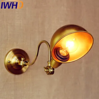 IWHD Antikvariniai Retro Vintage Sienos Lempos LED Sūpynės Ilgos Rankos Sienų apšvietimo Fixtires Loft Stiliaus Pramonės Sconce Lampara Sumalti