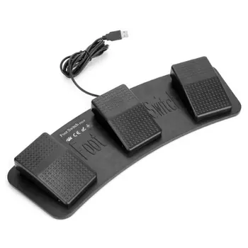 LNHF FS3-P Triple USB kojinis Jungiklis Pedalų Kontrolės Klaviatūra, Pele Plastiko