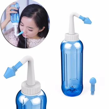 Nosies Nosies Plovimo Sistema Puodą Sinusinio Alergijos Reljefo Nuplaukite Neti Vaikams, Suaugusiems, 500mL Plastiko Blue Butelio Įranga Praktiškai Naujas