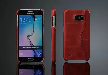 Naujas Mados Pilno grūdo natūralios Odos Galinį Dangtelį Atveju, Samsung Galaxy S6 Aukščiausios Kokybės Aliejus-vaškas Prekės Originalus Prabangus