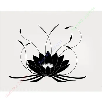 Naujas Lotus Flower Buda Jogos Studija Medituoti Dekoro Siena Lipdukas Vinilo Decal Namų Puošybai dydis 56x90cm