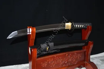 Nemokamas Pristatymas Japonų Samurajus Trumpas Kardas Tanto Užsakymą Rankų darbo Peilį Aštrų 1060 Didelis Anglies Plieno Lydinio Tsuba neprivaloma