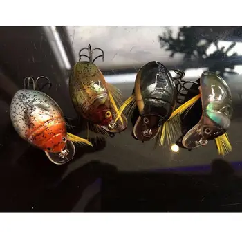 2016 Aukštos Kokybės Gėlo vandens Japonija Vabzdžių Žvejybos Masalas Karpis Masalas nepastovi žmogus 3D akyse luz Pesca Crankbait Leurre Peche 45mm 6g