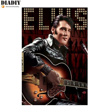 DIADIY Apvalus Deimantas Siuvinėjimo,Elvis Presley Portretas Pilnas,5D, 