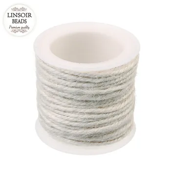 Linsior 10 Kiemas/roll Natūralus Kanapių Virvė Laido Džiuto String Kelių Spalvų 2,5 mm Pakabinti Tegus String, 