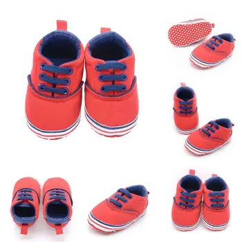 Minkšto Dugno Bamblys Baby Kūdikio Lovelę Batų Nėrinių Sneaker Prewalker Batai 0-18M