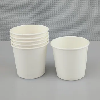 200pcs balti vienkartiniai popieriniai puodeliai, kavos puodeliai, karštų gėrimų puodeliai, skonio puodeliai, 2.5 oz-4oz 50-100 ml