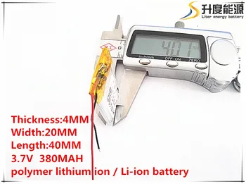 3.7 V 380mAh 402040 Ličio Polimero Li-Po ličio jonų Baterija ląstelių Mp3 MP4 MP5 GPS PSP mobiliojo planšetinio kompiuterio baterija