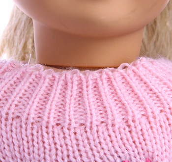 18 colių lėlės Rožinis megztinis, džinsai, kelnės už 43cm zapf baby born lėlės drabužių rinkinys, gimtadienio dovana vaikams