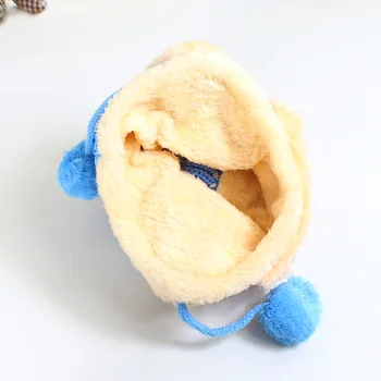 Kratinys Animacinių filmų pūkų kamuoliuką Turėti Vaikų Kepurės variklio Dangčio Beanies Megzti Skrybėlę Skullie Skrybėlės Šiltas Mergaičių Apsaugoti Ausis Šiltos Kepurės