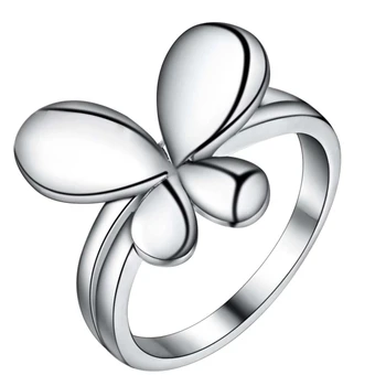 Paprastas drugelis Didmeninė 925 papuošalai sidabro padengtą žiedas ,papuošalų mados Žiedas Moterims, /QVKYQQQB TWFEDMND