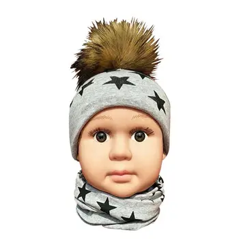22 Stilių Dirbtinio Kailio Kamuolys Kūdikių Mergaičių Medvilnės Dangtelis Žiemos Vaikai, Berniukas Kepurės Su Plaukų Kamuolys Žiemos Kūdikių Skrybėlę
