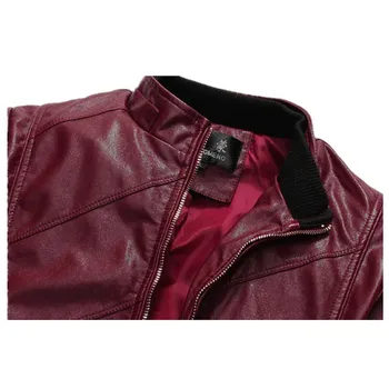 2017 prekės ženklo-drabužių pavasario slim fit vyriški odinę striukę ir paltą dirbtiniais PU odinė baikerių striukes vyrų kailiniai paltai motociklo striukė