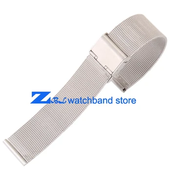 Ultra-plonas Nerūdijančio plieno Watchband Akių dirželis sidabrinė apyrankė 10mm 12mm kaip 14mm 16mm 18mm 20mm 22mm 24mm Apyrankės Žiūrėti juosta