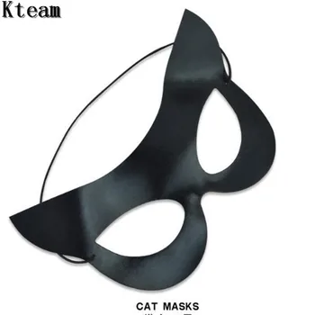 2017 Naujas 1PC Seksualus apatinis trikotažas naktinis klubas Catwoman Betmenas juoda PVC katė moterų veido kaukė, kostiumas Helovinas Catwomen Kaukė Cosplay Prop
