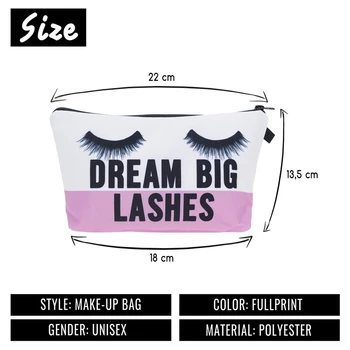 Jom Tokoy 2018 kosmetikos užrašinė maišelyje dream big blakstienas Spausdinimo Kosmetikos Krepšys Moterų Mados Prekės ženklas makiažas maišelį