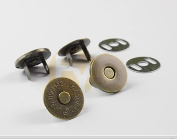 250 Nustatyti Ultra-plonas, 1cm magnetinis užsegimas magnetu bronzos spalvos magnetinis mygtuką metalo pašarų sagtis piniginės krepšiai magnetinio przystawkę mygtukų