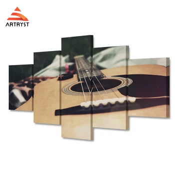 Artryst Modernių namų dekoras drobė plakatą, 5 HD, modulinės gitaros muzikos nuotrauka atspausdinta ant drobės meno kūrinius gyvenimo kambario sienos meno nuotrauką