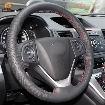 MEWANT Juoda Dirbtinė Oda Automobilių Vairo Dangtelis Honda CRV CR-V 2012-m.