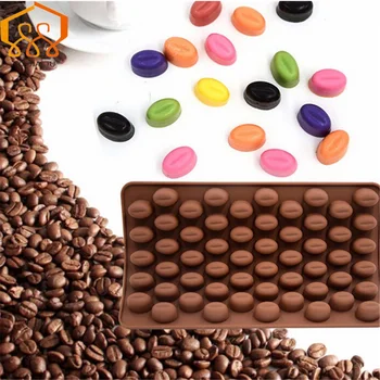 Naujas Atvykimo Silikono 55 Ertmės Mini Kavos Pupelių, Šokolado, Cukraus\Želė\Saldainiai\Sausainiai, Saldainiai Formos Tortas Dekoravimo Karšto Pardavimo