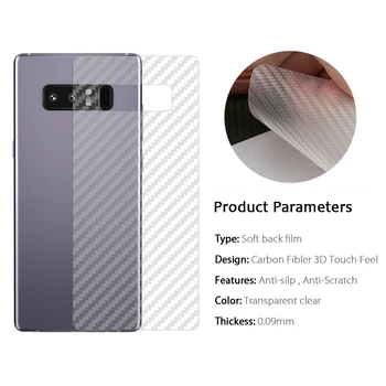 Minkštas 3D galinis Dangtelis Apsauginės Plėvelės Samsung Galaxy S6 S7 Krašto S8 S9 Plus 8 Pastaba Galiniai Screen Protector Lipduką (Ne Stiklo)