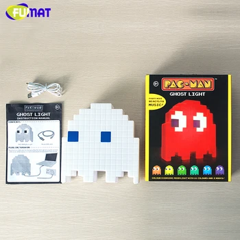 FUMAT Animacinių filmų USB Pac-man Žaidimas, Temos Spalvą Naktį Šviesos diodų (LED) Dvasios Šviesos Miegamasis, Vaikų kambarys Poilsio Namų Apdailos Naktį Žibintai