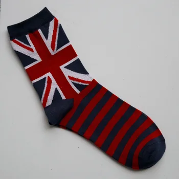8 SPALVŲ Medvilnės Britų juostele vėliavos kojinės juokinga laimingas Unisex kojinės Laisvalaikio vasarą kojinės Multi-color aukštos kokybės Karšto Pardavimo