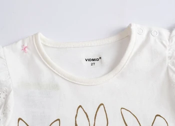 VIDMID baby Girl marškinėliai didelis Mergaičių tees t marškinėliai vaikams palaidinė marškinėliai super kokybės vaikų vasaros drabužių triušio rožinis prekės
