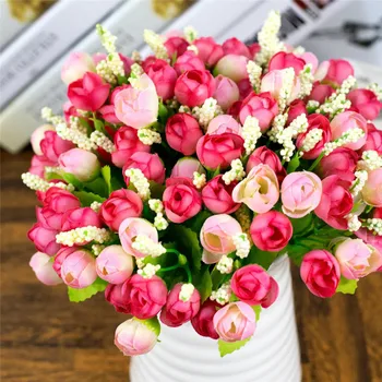 Pigūs 15 Galvutės, Rožių Pumpurai, Dirbtinės Gėlės, Dirbtinių Modeliavimas Gėlės Namuose Šalis Vestuvių Valentino Diena Apdailos Augalų