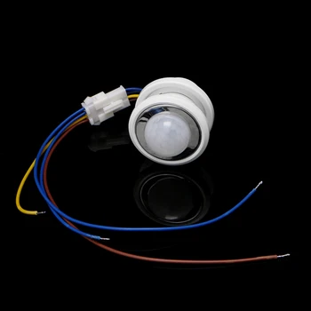 Naujas 40mm LED PIR Detektorius Infraraudonųjų spindulių Judesio Jutiklis-Jungiklis su Laiko Vėlinimo Kolonėlė