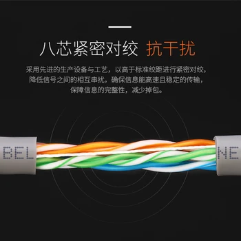 50m 100m Pilka UTP CAT5e kabelis OFC vario viela box kabelis veleno RJ45 tinklo, vytos poros, Inžinerijos 100 mbps Ethernet