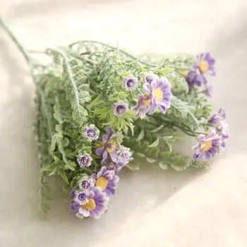 Dirbtinis Daisy Gėlių Puokštė Imitavimo Įrenginių Netikrą gėlės Marguerites Gėlių Namų Vestuvių Dekoro Flores Priedai