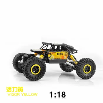 1:18 4WD Metalų Lydinio, Laipiojimo Rock Crawler Sunkvežimių, visureigių Automobilių Modeliu Nuotolinio Valdymo Žaislai Berniukams Dovana