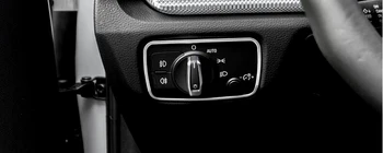 Automobilių Optikos Reikmenys 1pcs Nerūdijančio Plieno Vidaus reikalų Šviesų Žibintų Reguliavimas Padengti Apdaila Audi A3 8V 2012-2018