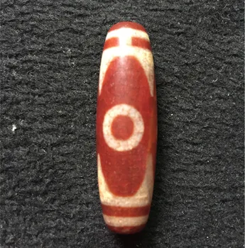 Raudona Natūralios Chalcedony Tris Akis 15mm*55mm Pakabukas Galingas Amuletas Tibeto Dzi Karoliukai Prarasti Karoliukai Nemokamas Pristatymas