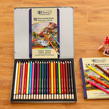 Aukščiausios tirpsta Vandenyje 72 spalvų pieštukų, studentų profesinės dailės klasę tapyba, watercolour pieštukas