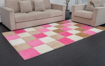 9pcs namo kambaryje apdailos minkštus puzzle mats netoksiškas gauruotas kilimas eva putų grindų kilimėlis baby aplinkosaugos blokavimo plytelės