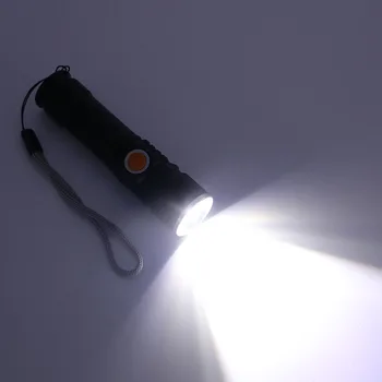 USB žibintuvėlis Pastatytas Baterija XML T6 LED Žibintuvėlis Įkraunamas Vandeniui USB Flash Šviesos Žibinto Lempa Linternas su 18650