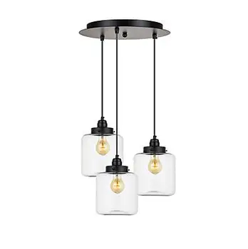 IWHD 3 Vadovai Retro Vintage Stiliaus Lempos Loft Pramoniniam Apšvietimui Edison Sieniniai šviestuvai Šviestuvai Stiklo Hanglamp Lampen