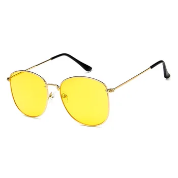 Naujas Mados Dizaino Akiniai nuo saulės Ženklo Moterims Saulės akiniai Vyrų Gafas Metalo Juodos Raudonos, Rausvos Atspalvių Lady Derliaus UV400 Akiniai